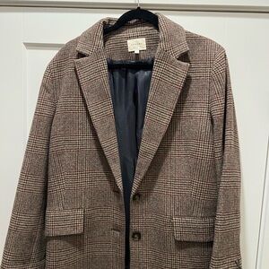 Sezane Wool Plaid Ralph Blazer